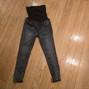 Blanqi Denim Postpartum Support Skinny Jeans charcoal gray wash Size 4
